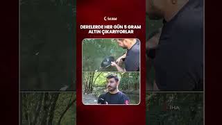 Derelerde her gün 5 gram altın çıkarıyorlar