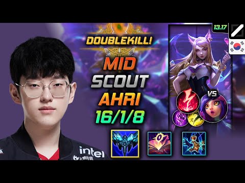 Ahri Mid Build Scout Everfrost Electrocute - LOL KR Master Patch 13.17