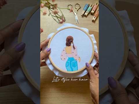 A Must Watch Hair Embroidery.! #embroidery #hairembroidery #hairstyle #shorts #trending