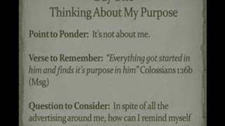 RE: The Purpose Driven Life By Rick Warren (Chapter 1)