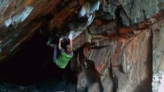 Video thumbnail of Black Art, 7C+. Forest Rock