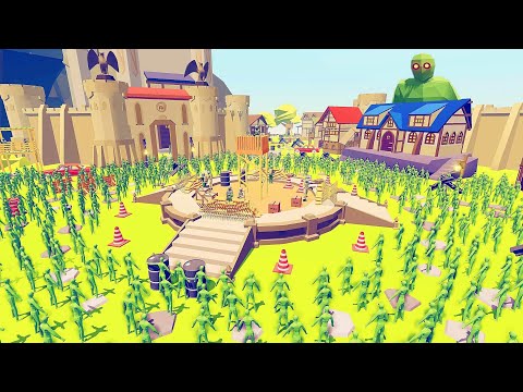 Army Defend the castle Zombies invaded the castle - Totally Accurate Battle Simulator TABS