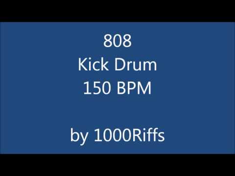 808 Kick Bass Drum 150 BPM - Beats Per Minute