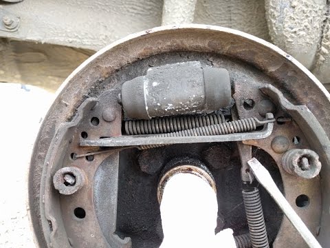 Drum brake adjustment and stuck rear hub removal