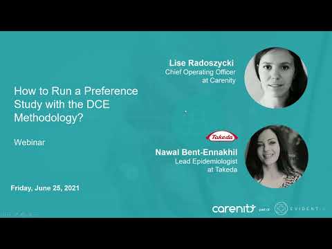 Replay Webinar: Discrete Choice Experiment: How to Run a Preference Study with the DCE Methodology