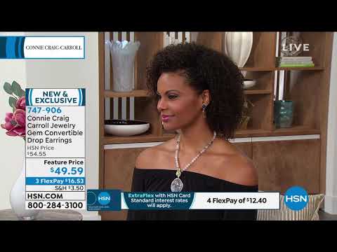 Connie Craig Carroll Jewelry Brooke Gemstone Convertible...
