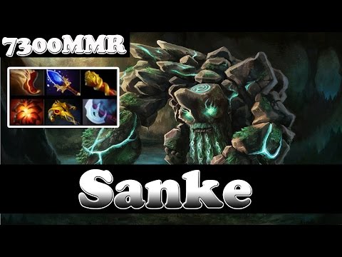 Dota 2 - Sanke 7300 MMR Plays Tiny Vol 2 - Ranked Match Gameplay!