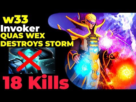 STORM SPIRIT CANNOT ESCAPE VS INVOKER QUAS WEX By w33 | DOTA 2