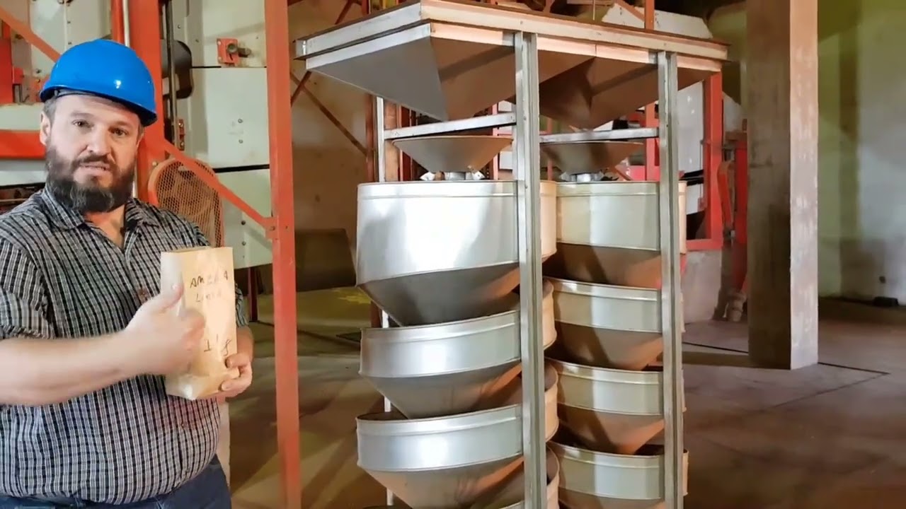 Beneficiamento de sementes de soja - Espiral - separação por forma