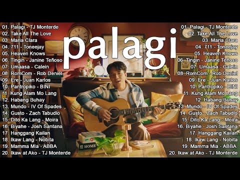 PALAGI - TJ Monterde 🎵 Chill OPM Love Songs With Lyrics 2024 🎧Top Trending Tagalog Songs Playlist