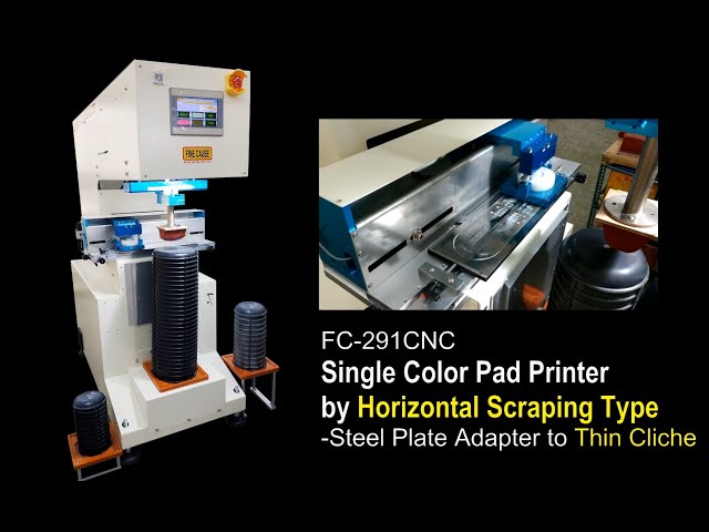 Single Color Pad Printer by Horizontal Scraping Type-Steel Plate Adapter to Thin Cliche-【FC-291CNC】