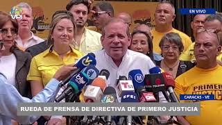 Rueda de prensa de directiva de Primero Justicia - En Vivo | 4Mar