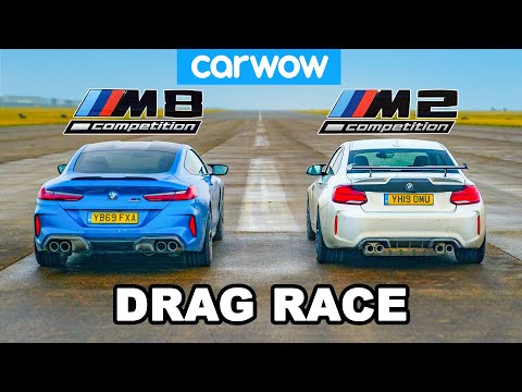 BMW M8 vs M2: DRAG RACE *David vs Golliath!*