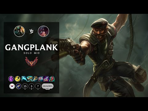 Gangplank Mid vs Akali - KR Grandmaster Patch 12.19