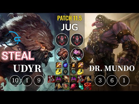 DFM Steal Udyr vs Dr. Mundo Jungle - KR Patch 11.5