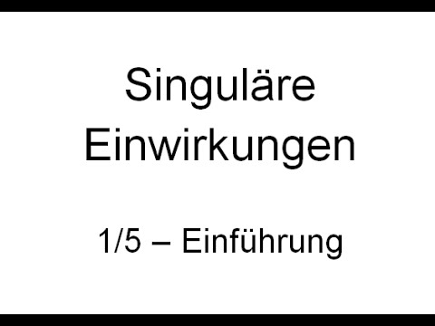 Singuläre Einwirkungen 1/5