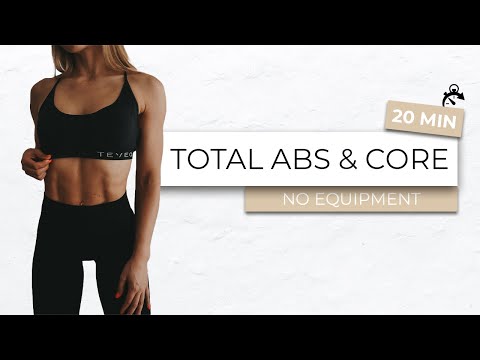 20 MIN TOTAL ABS & CORE - at home - no equipment - no repeat - medium intense