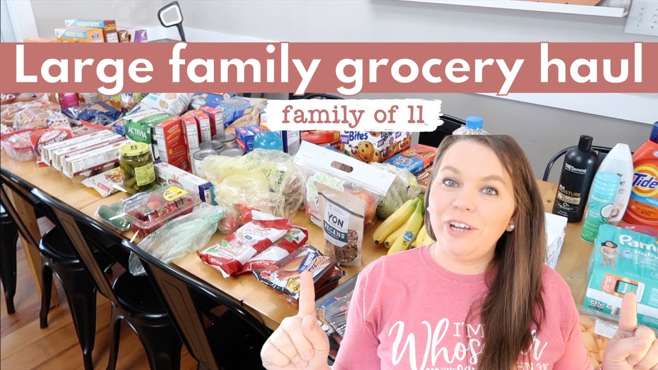 LARGE FAMILY GROCERY HAUL || MENU PLAN AND FALL OUTSIDE