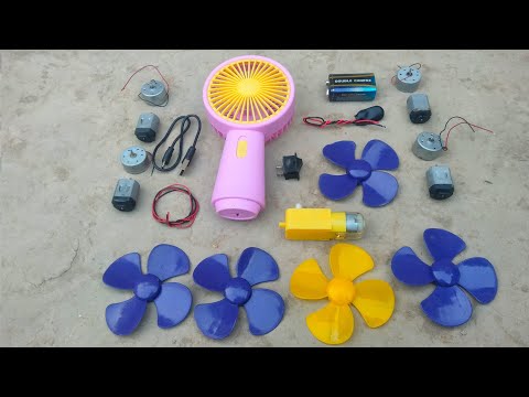 2 Satisfying  Mini Hand Fan And Portable Fan With Propellers And Motor Fan Projects \@PresentToy1