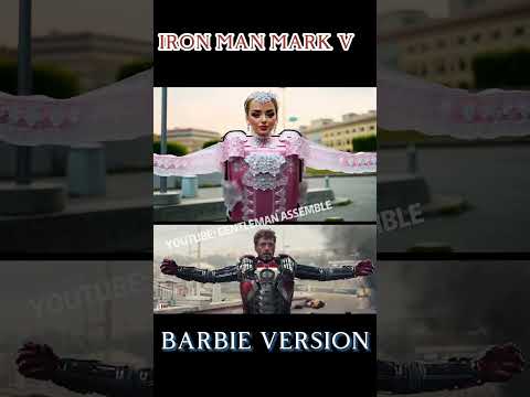 Barbie Iron Man vs Iron heart  #ironman #ai #ironmanedit #rdj #marvel