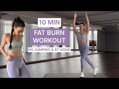 10 MIN CARDIO FAT BURN WORKOUT || No Jumping & At Home