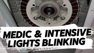LG washer LE error,medic and intensive lights blinking,drum attempts to spin but won't easy fix