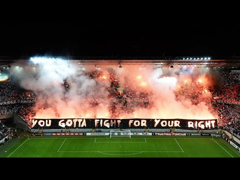 Oprawa przed meczem Legia - Napoli