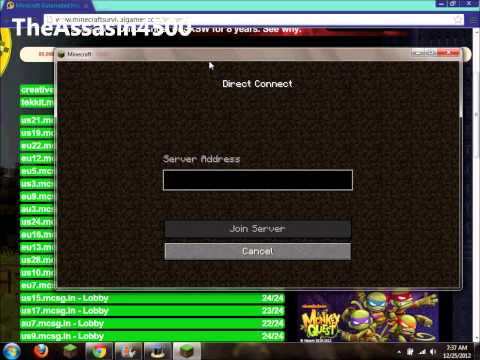 How to Join a Minecraft Survival/Hunger Games Server