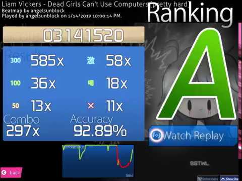 SSTWL Dead Girls can't Use Computers but on osu (and I mess up)