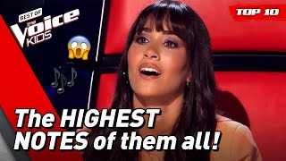 Unexpected HIGH NOTES on The Voice | Top 10