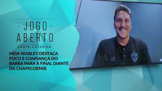 Meia Warley destaca foco e confiança do Barra para a final diante da Chapecoense - Jogo Aberto SC