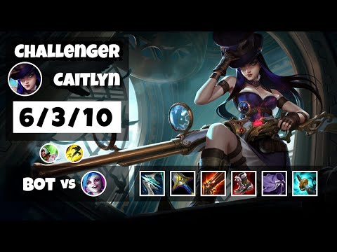Caitlyn 11.8 Gameplay Challenger Replay Bot Lane - S11 (6/3/10) - OCE