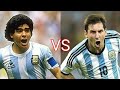 Lional Messi vs Diego Maradona. Similar Goals Complation.