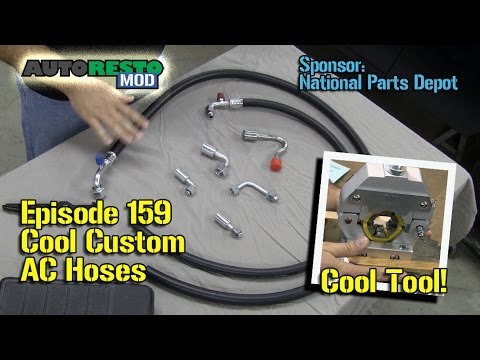 Make Classic Car AC Custom Hoses with Mastercool Air Conditioning Tool Episode 158 Autorestomod