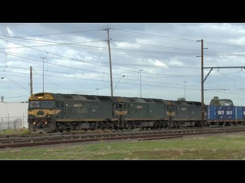 Pacific National "G class" locomotives and freight train
