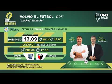 EN VIVO 🔴 | DIAL DEPORTIVO GODOY CRUZ VS COLÓN - #UNO 106.3