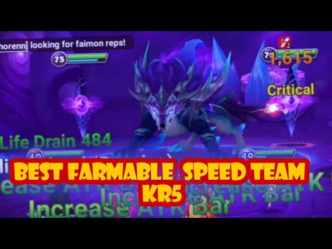 SUMMONERS WAR: best farmable team to 2nd awaken raoq / belladeon / kro fast!!