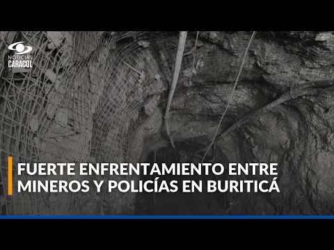 Así operaban señalados mineros ilegales capturados en procedimiento policial en Buriticá, Antioquia