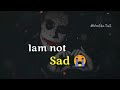 IAM Not Sad Full Attitude WhatsApp Status Joker Status