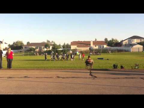 My boy running kid over in drill