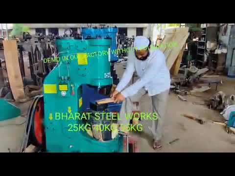 25KG 40KG 55KG PNEUMATIC AIR FORGING HAMMER MACHINE DEMO