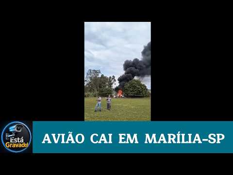 Avião cai em Marília, interior de São Paulo