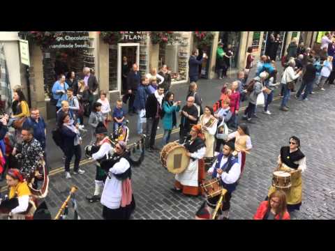 The Spanish pipe band at pipe fest Edinburgh August 2015