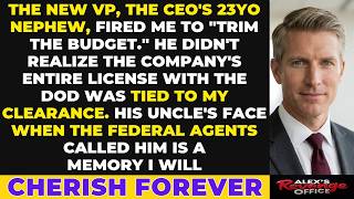 The New VP Fired Me to Trim the Budget. He Didn't Realize My Clearance Held the DoD Contract.