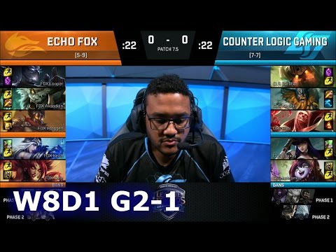 Echo Fox vs CLG Game 1 | S7 NA LCS Spring 2017 Week 8 Day 1 | FOX vs CLG G1 W8D1