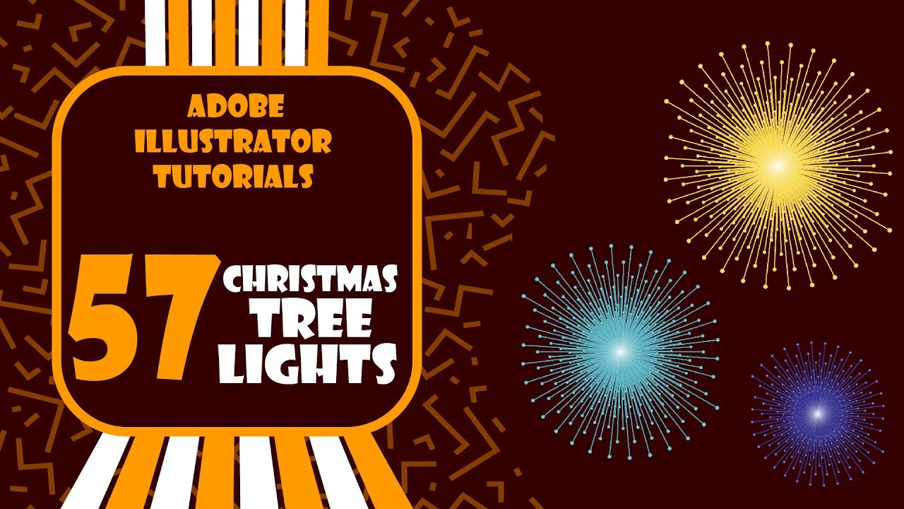 Adobe illustrator tutorials | 57 - Christmas tree lights