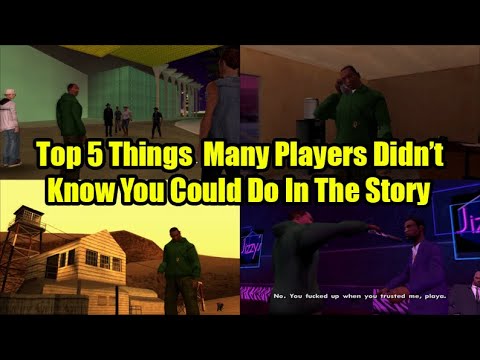 GTA San Andreas Top 5 Things In The Story Many Players Didn't Know You Could Do