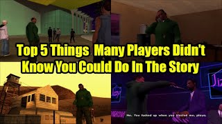GTA San Andreas Top 5 Things In The Story Many Players Didn