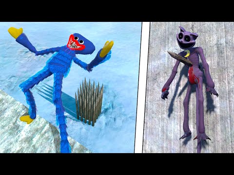 Poppy Playtime NPC Ragdolls VS Spikes! Epic NPC Falls Compilation #91