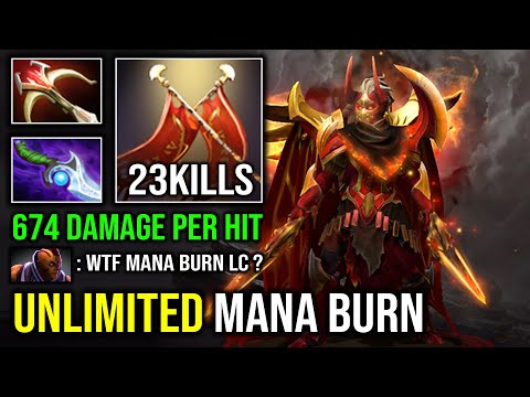 How to Solo Mid LC 674 Damage Per Hit 1 Duel = 1 Win Unlimited Mana Burn Legion Commander Dota 2